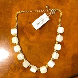Kate spade white multi color block necklace